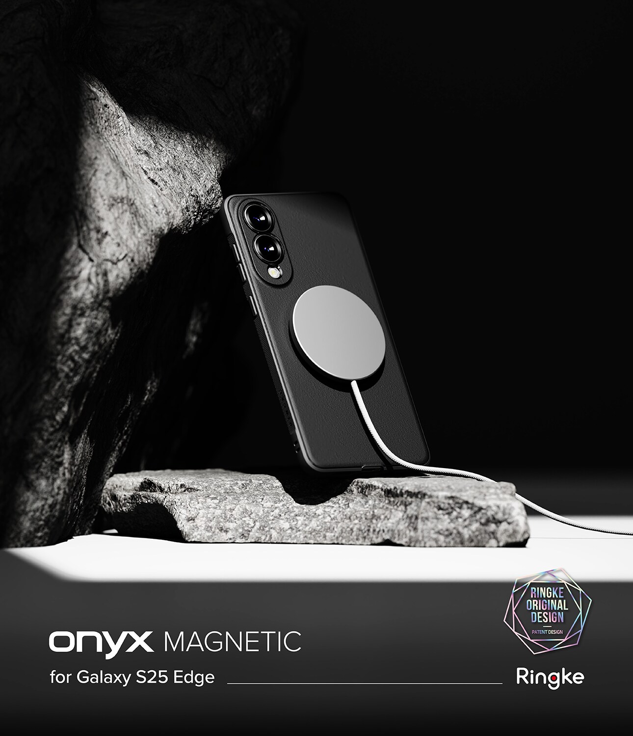 Samsung Galaxy S25 Edge Onyx MagSafe Skal, Black