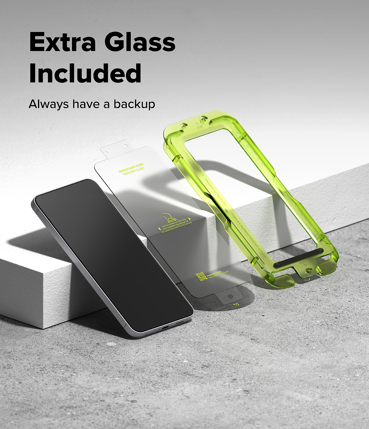 Samsung Galaxy S25 FE Skärmskydd i glas med monteringsram (2-pack)
