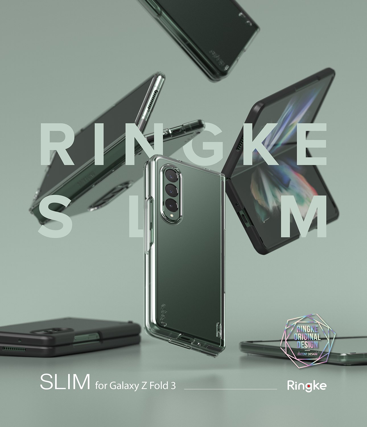 Samsung Galaxy Z Fold 3 Slim Skal, Genomskinlig