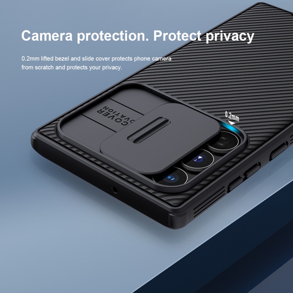 Samsung Galaxy S22 Ultra Skal med kameraskydd - CamShield, svart