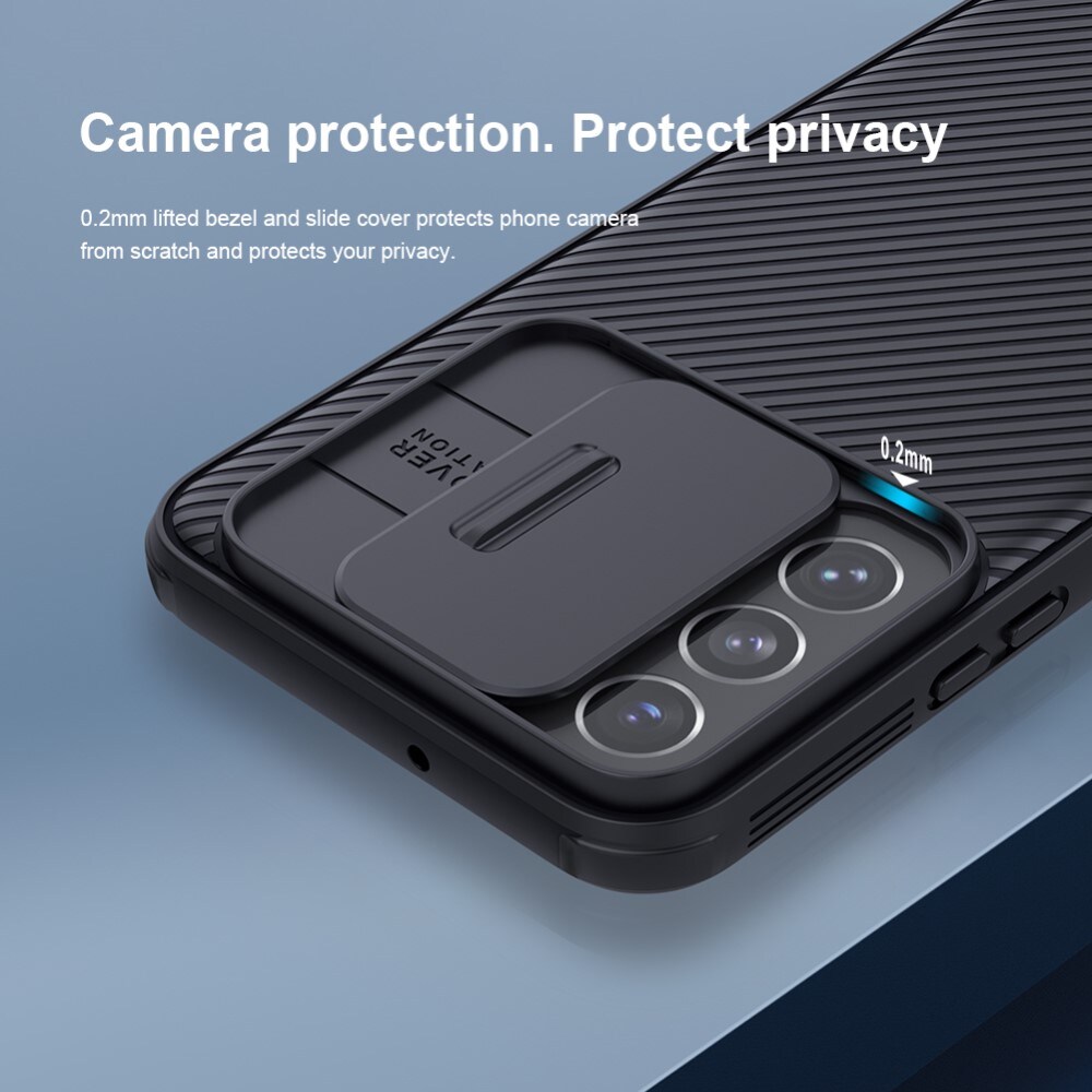 Samsung Galaxy S22 Plus Skal med kameraskydd - CamShield, Svart