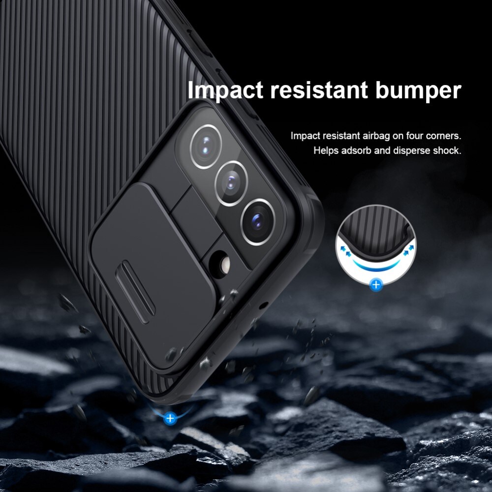 Samsung Galaxy S22 Plus Skal med kameraskydd - CamShield, Svart