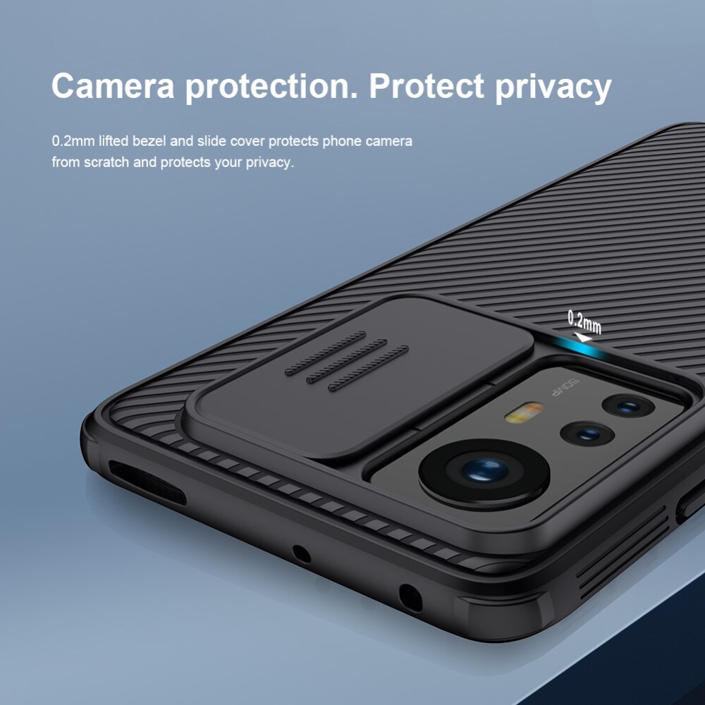 Xiaomi 12 Skal med kameraskydd - CamShield, Svart