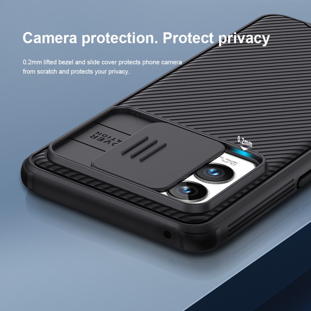 Realme GT 2 Pro Skal med kameraskydd - CamShield, Svart
