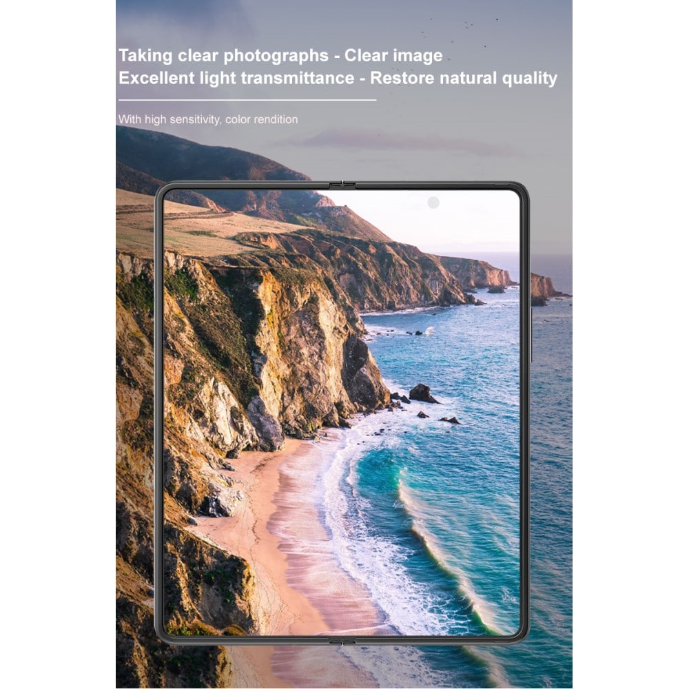 Samsung Galaxy Z Fold 3 Kameraskydd i glas, Genomskinlig
