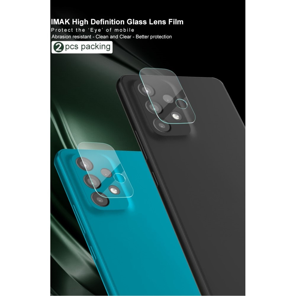 2-pack Samsung Galaxy A33/A53/A73 Kameraskydd i glas