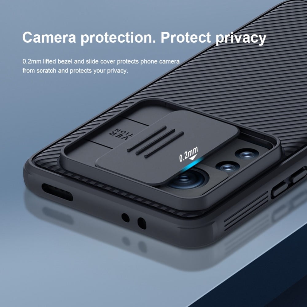 Xiaomi 12T Pro Skal med kameraskydd - CamShield, Svart