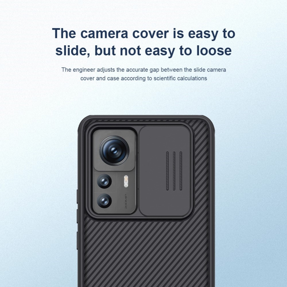 Xiaomi 12T Pro Skal med kameraskydd - CamShield, Svart