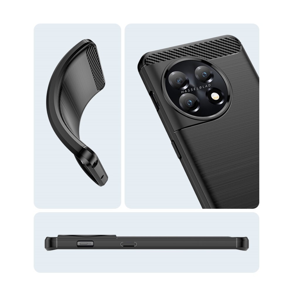  OnePlus 11 TPU-skal Brushed, Svart