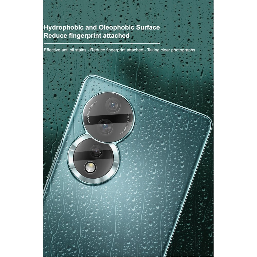 Honor 80 Kameraskydd i glas, Genomskinlig