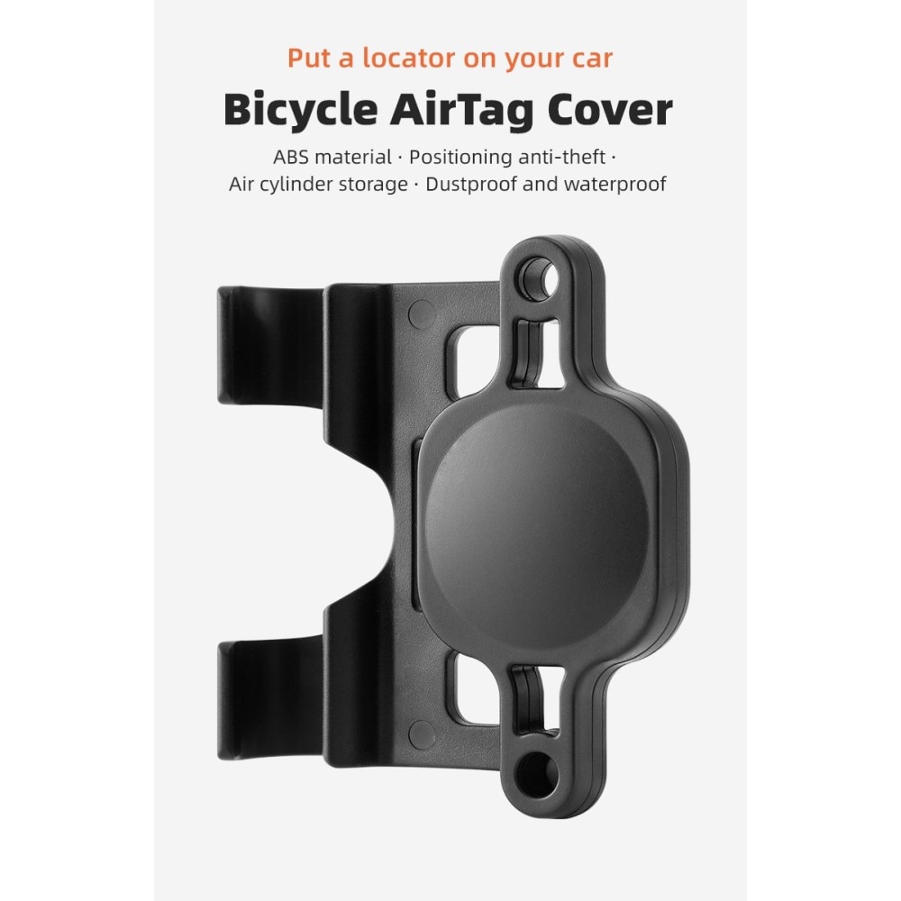 Apple AirTag Hållare till cykel med cykelpumphållare, svart