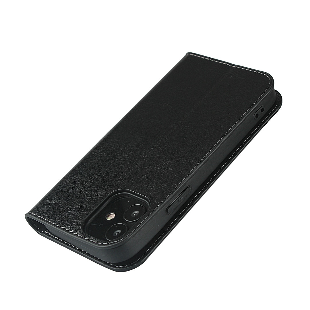 iPhone 11 Smidigt mobilfodral i äkta läder, svart