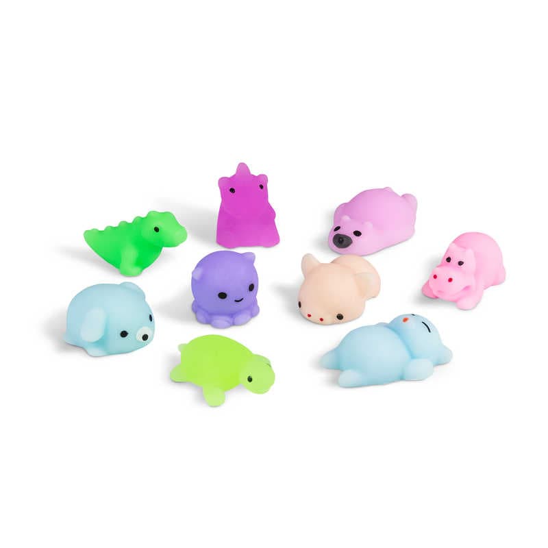 Burk med söta Squishy djur, 18-Pack