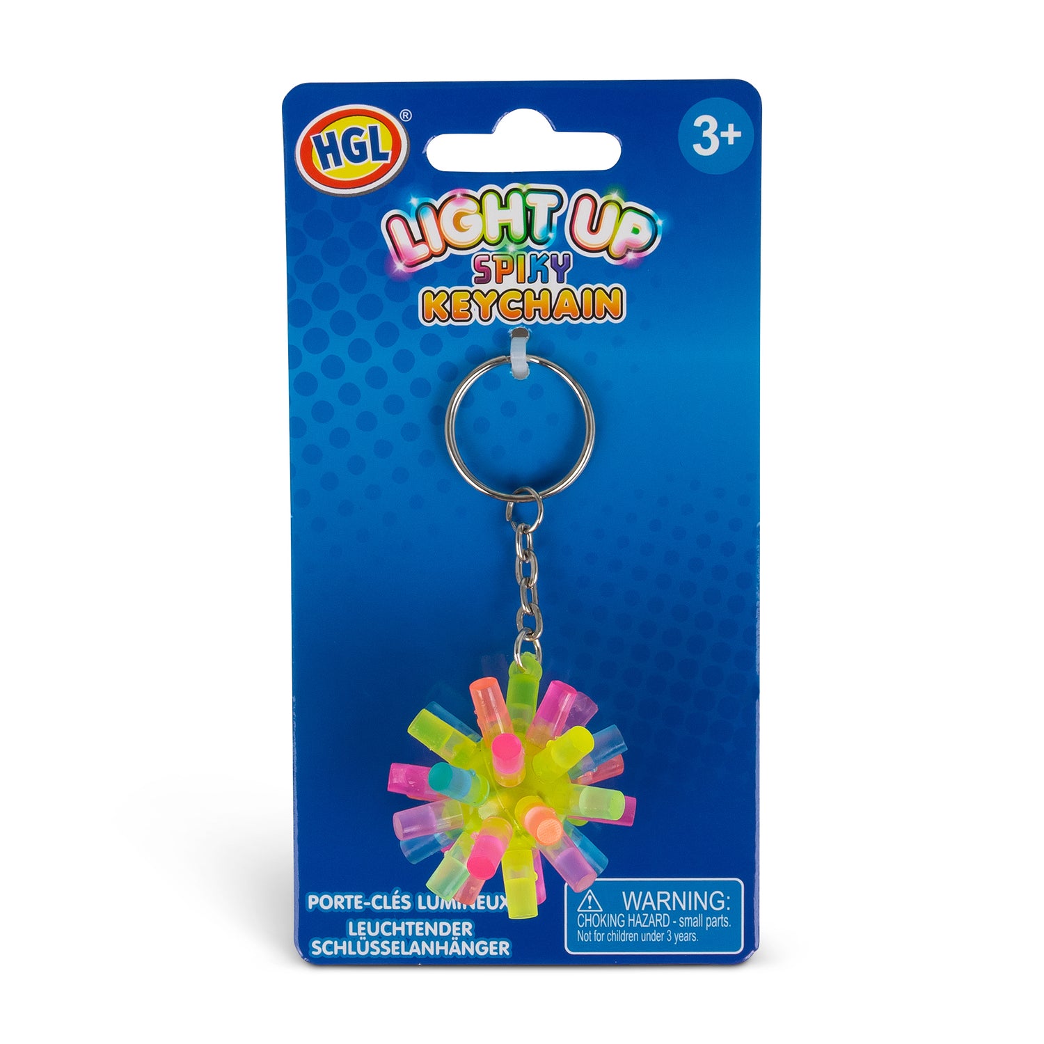 Lysande Nyckelring -  Flashing Spiky Keychain