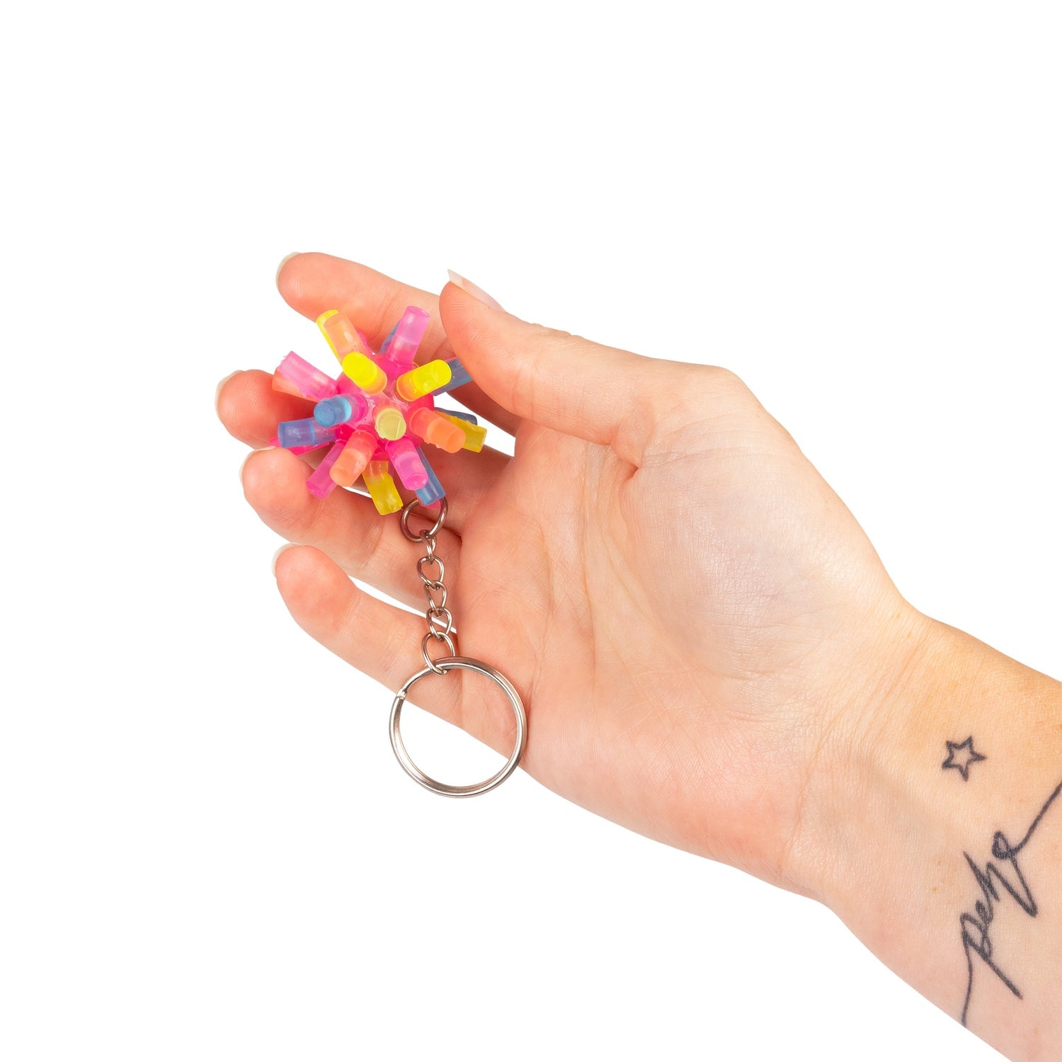 Lysande Nyckelring -  Flashing Spiky Keychain