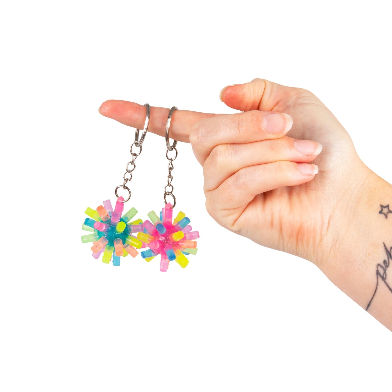 Lysande Nyckelring -  Flashing Spiky Keychain