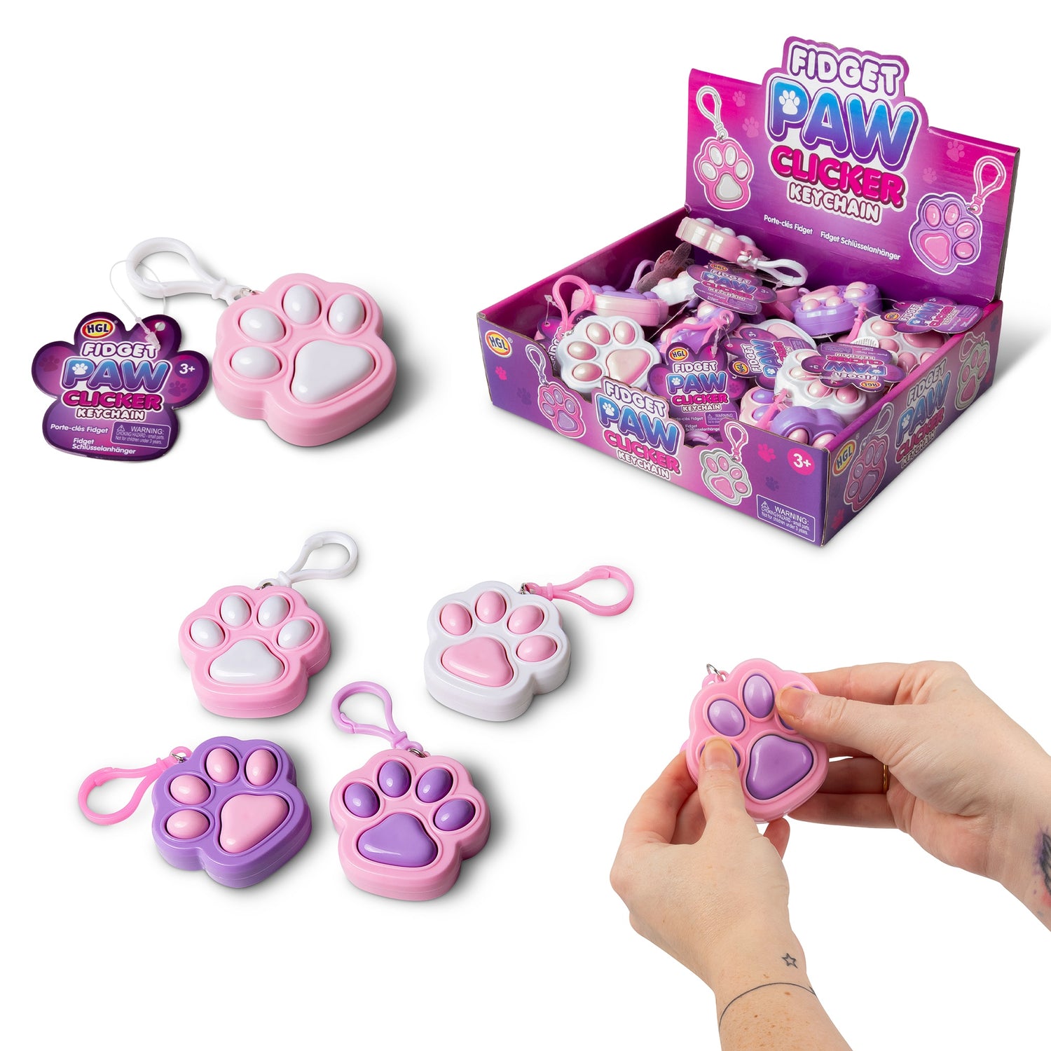 Fidget Paw Clicker Nyckelring