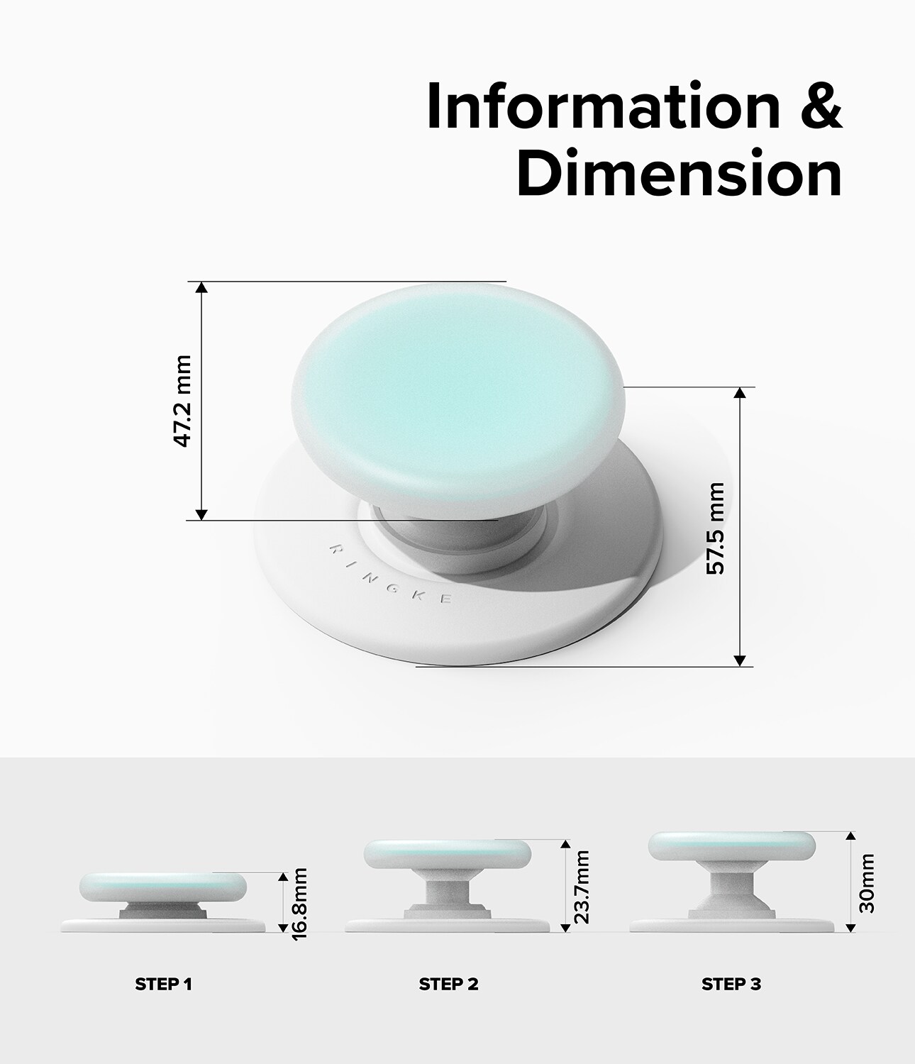 MagSafe Tok Magnetic Mobilhållare/Ställ, Ice Mint