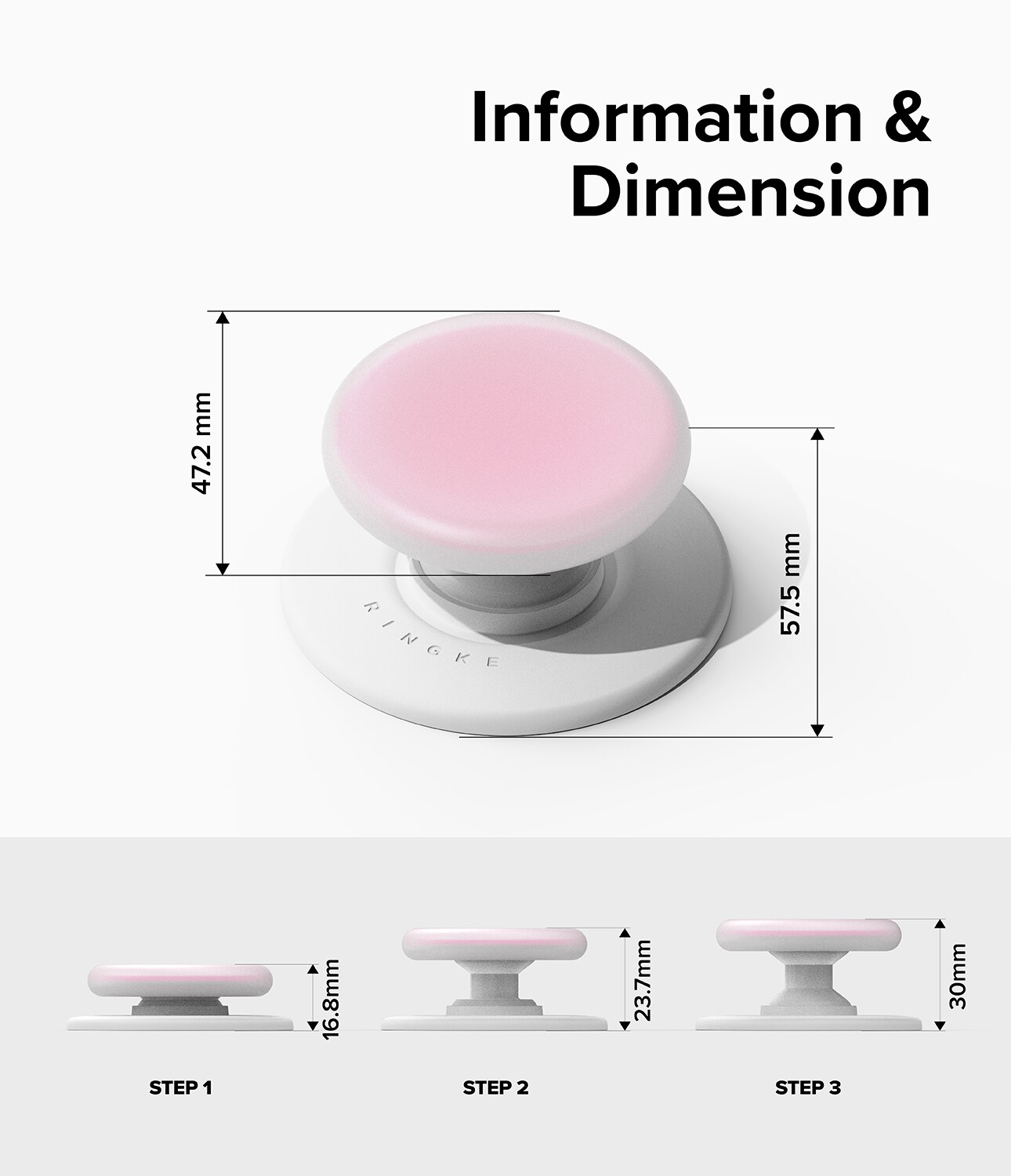 MagSafe Tok Magnetic Mobilhållare/Ställ, Ice Pink