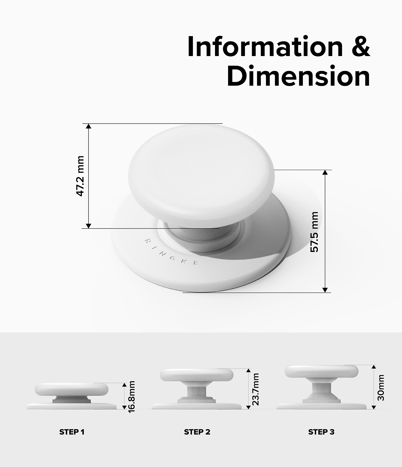 MagSafe Tok Magnetic Mobilhållare/Ställ, Ice White