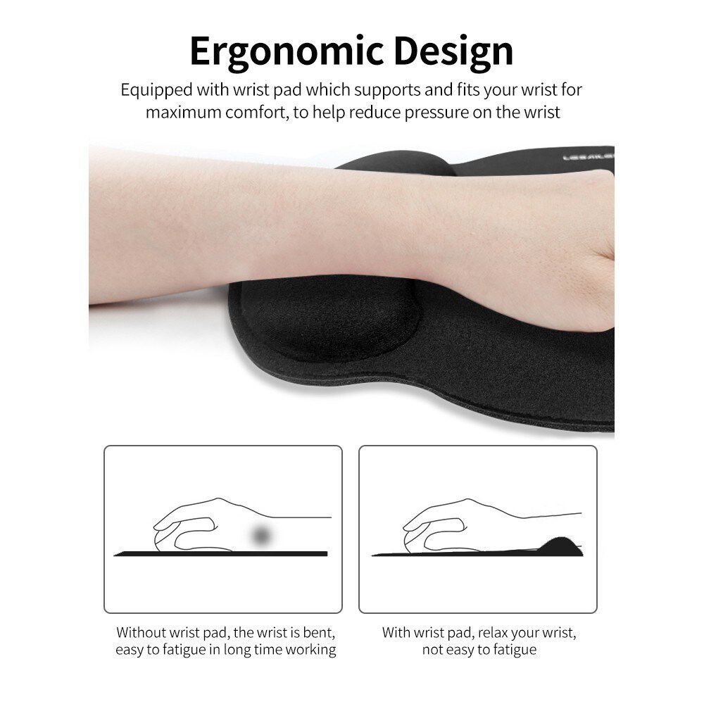 Musmatta med ergonomiskt stöd, blå