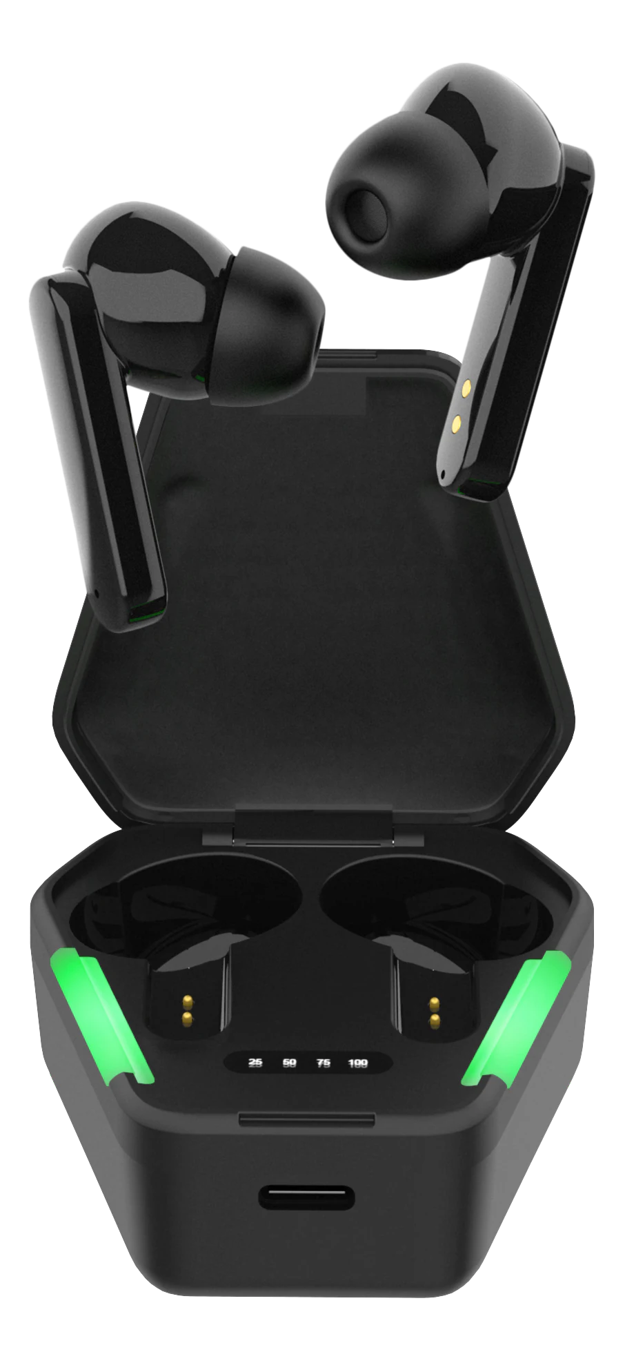 Gaming TWS Hörlurar  in-ear trådlösa, Svart