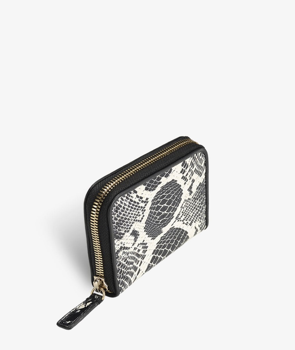 Zip Wallet Real Water Snake Bubbels White