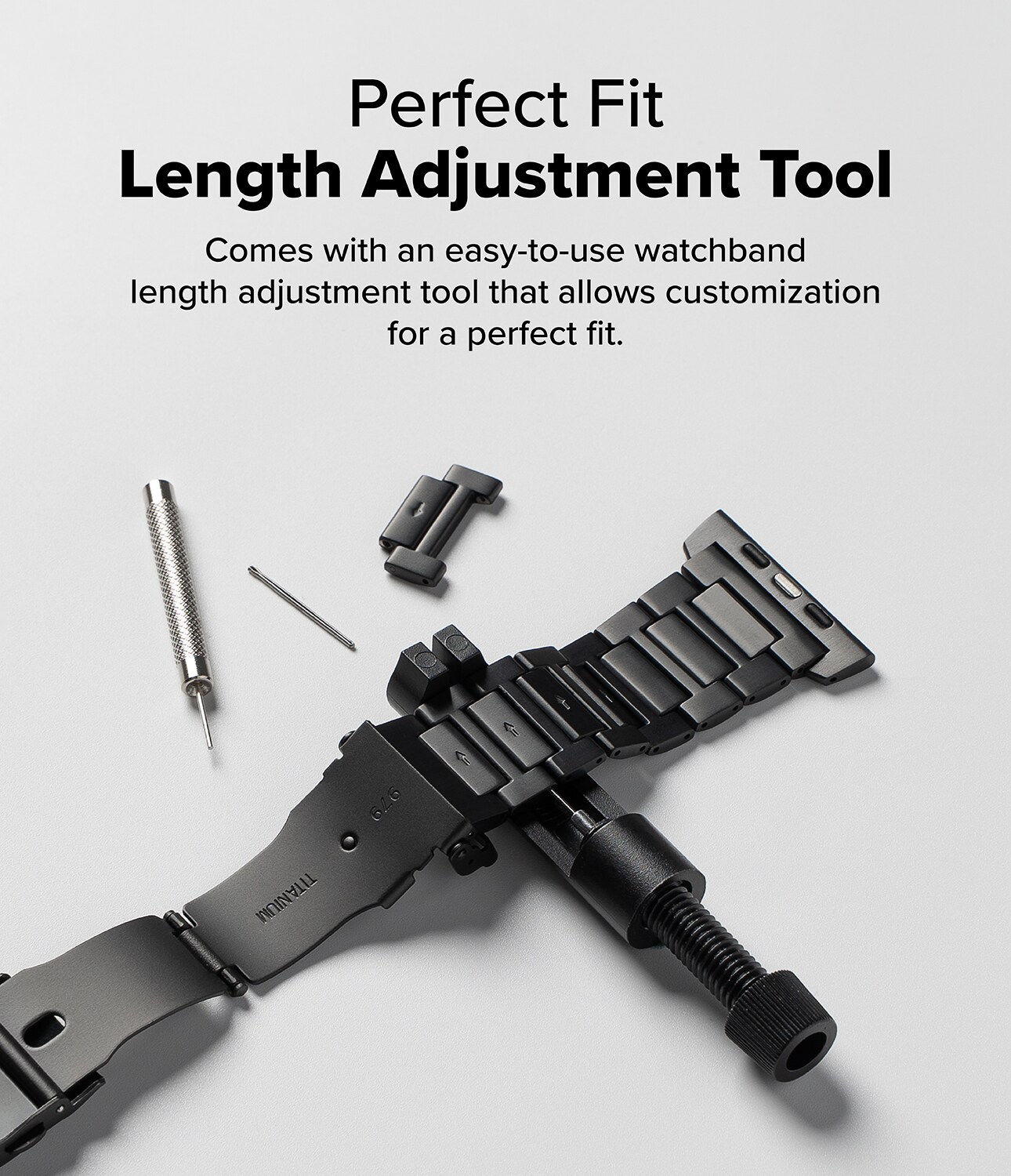 Apple Watch Series 11 46mm Armband Titanium One, Black