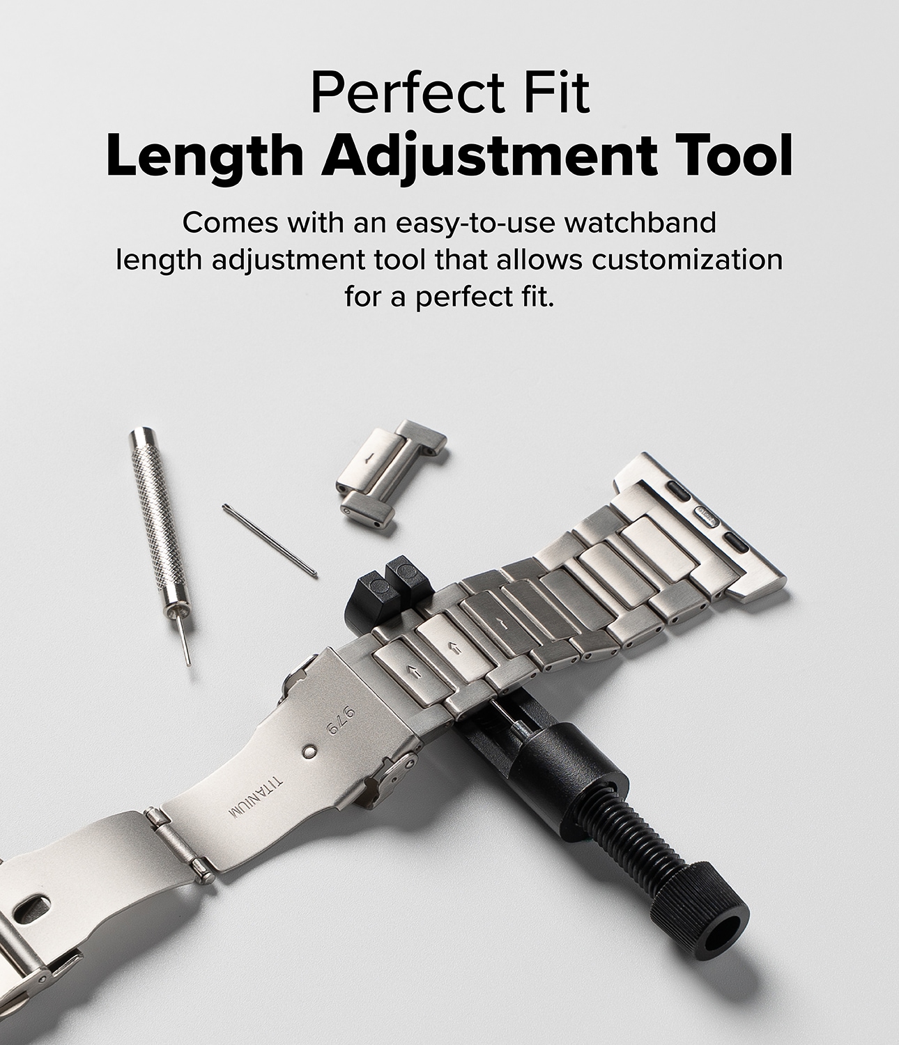 Apple Watch Series 11 46mm Armband Titanium One, Natural Titanium