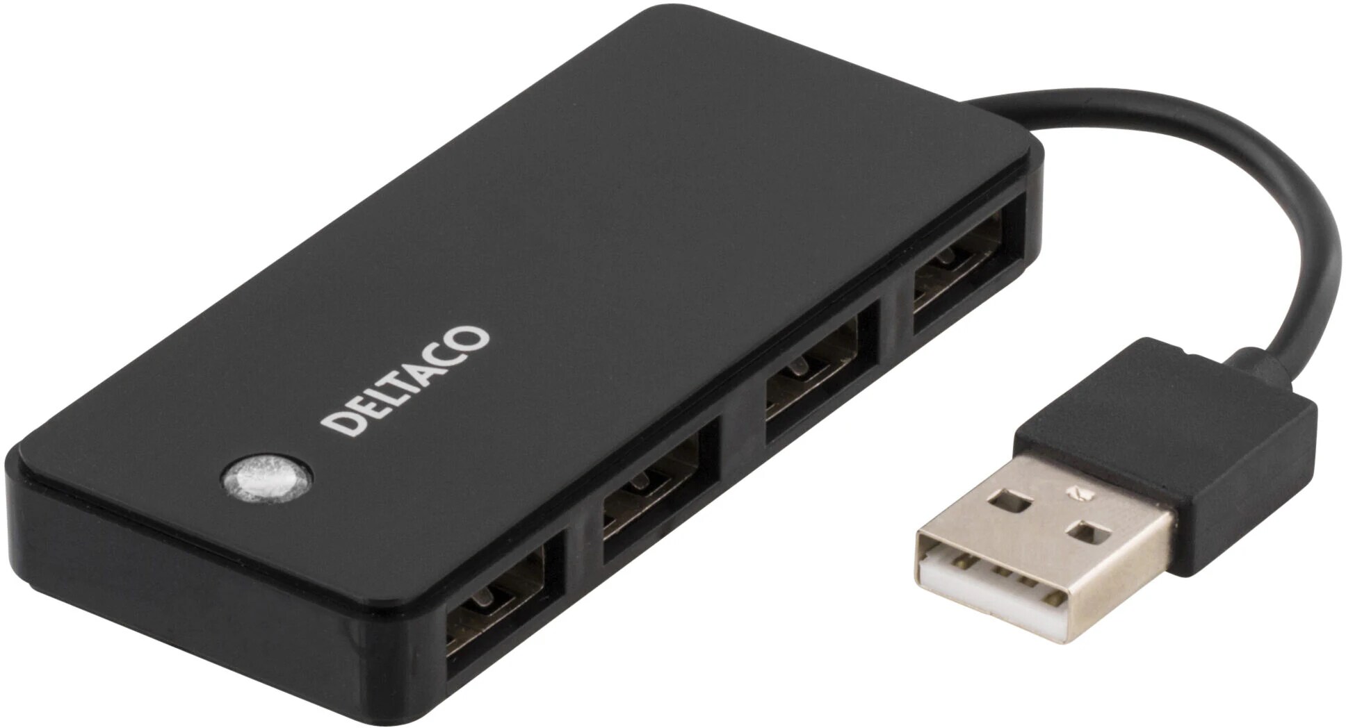 USB-A Hubb med 4 portar, svart