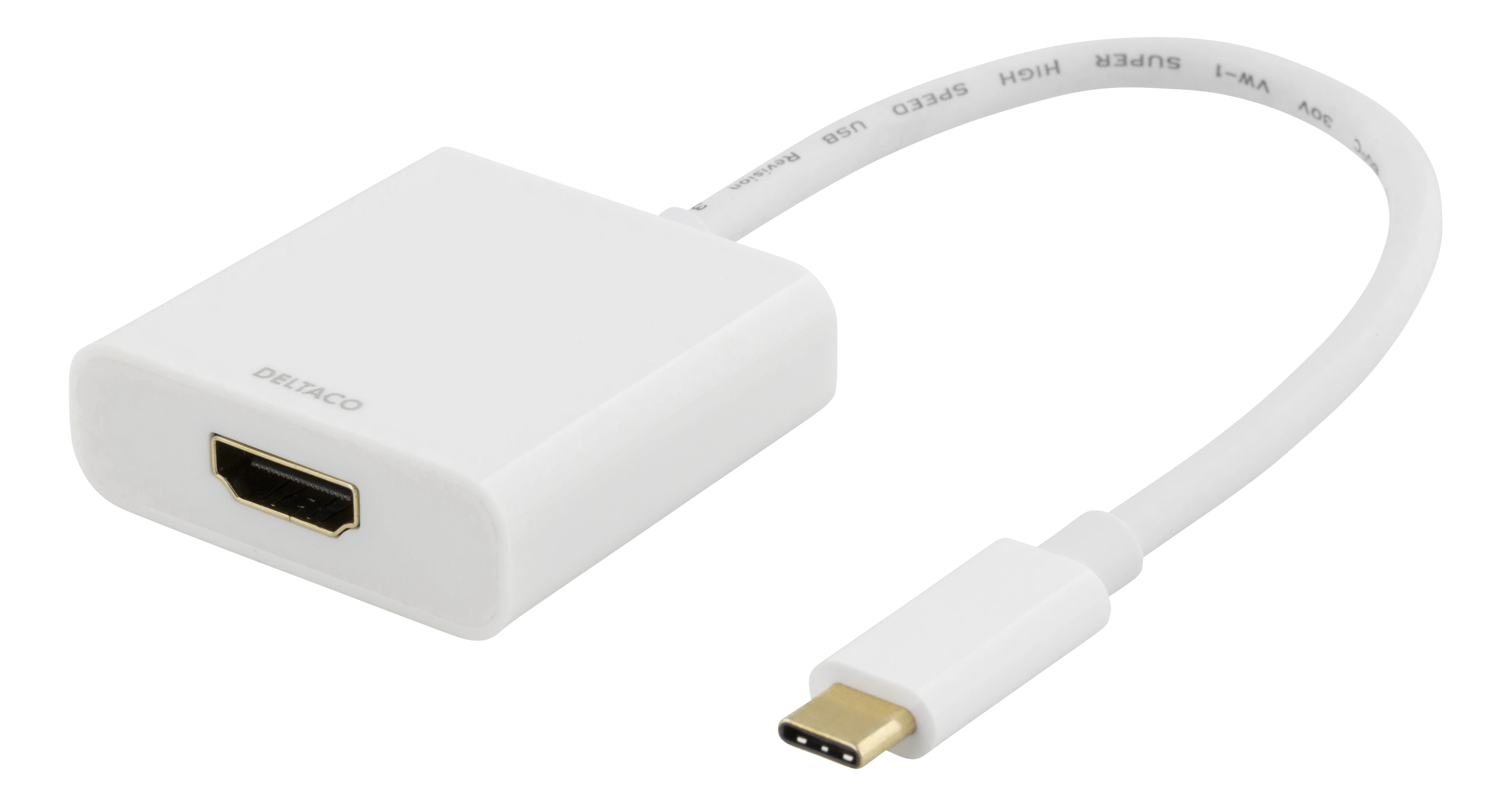 USB-C till HDMI adapter 4K UHD, Vit