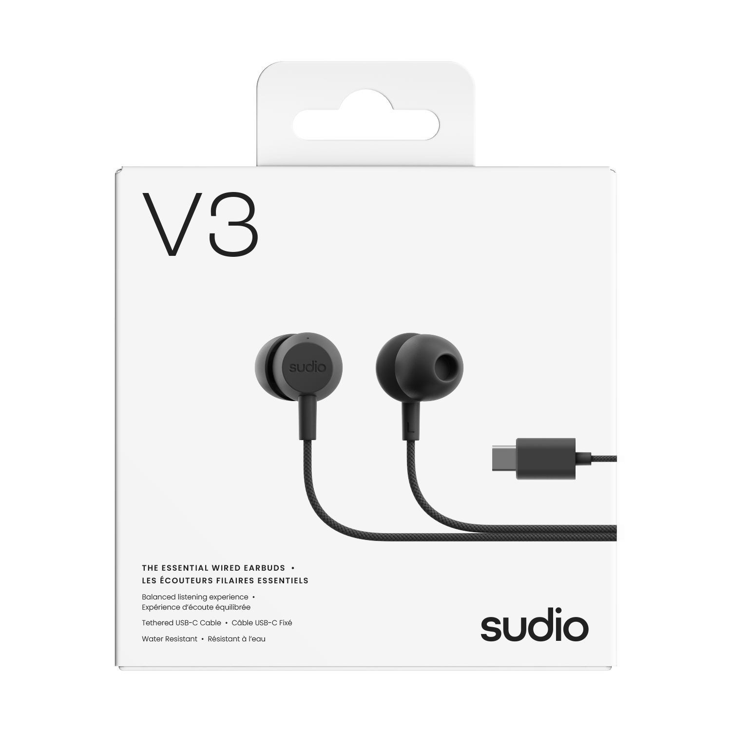 V3 In-ear Hörlurar Trådbundna USB-C, Svart
