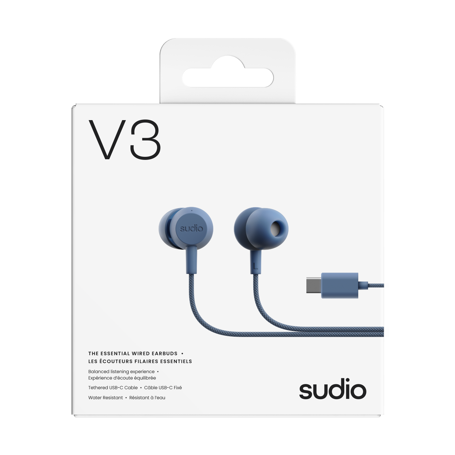 V3 In-ear Hörlurar Trådbundna USB-C, Blå