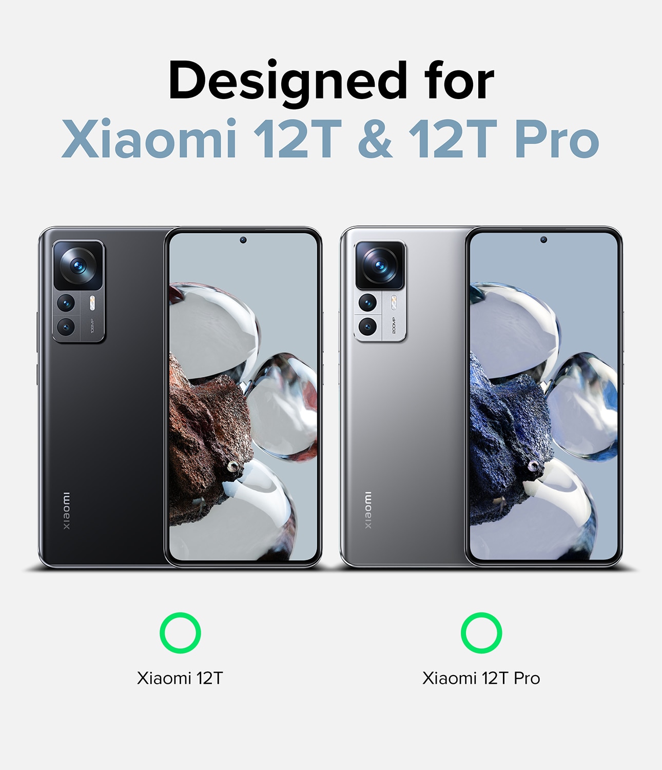 Xiaomi 12T/12T Pro Fusion X Skal, svart/genomskinlig
