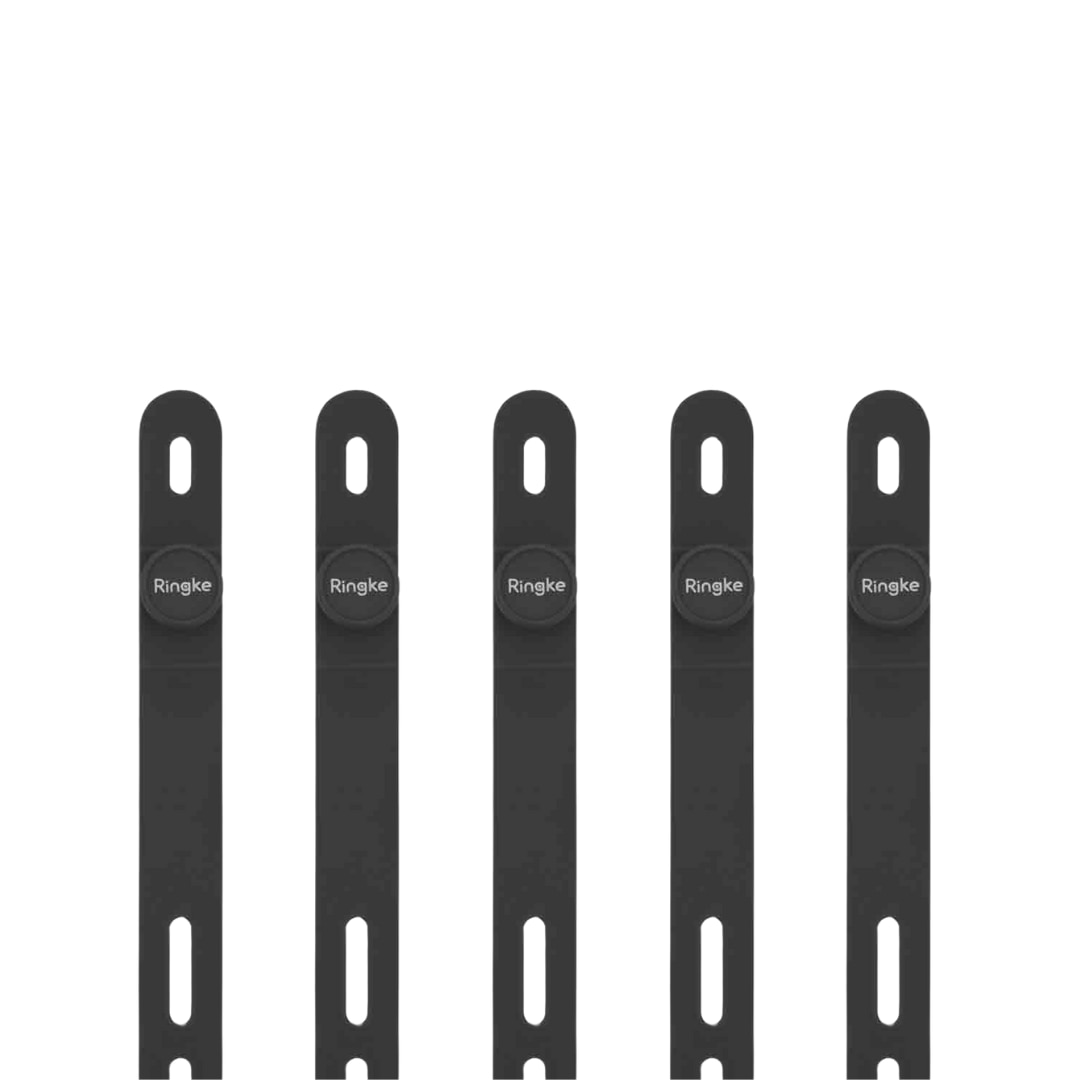 Kabelbindare i silikon (5-pack), Black