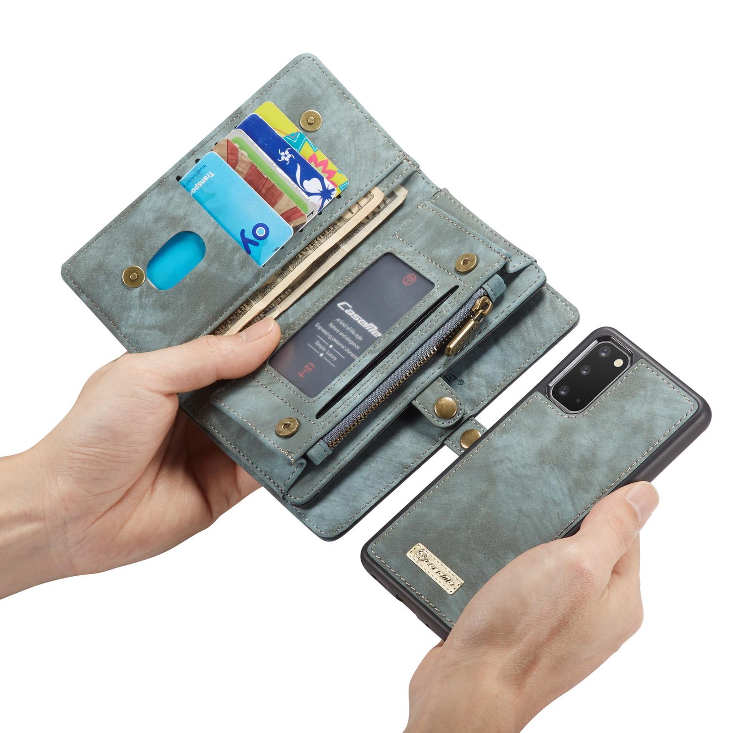 Samsung Galaxy S20 Rymligt plånboksfodral med många kortfack, Blå