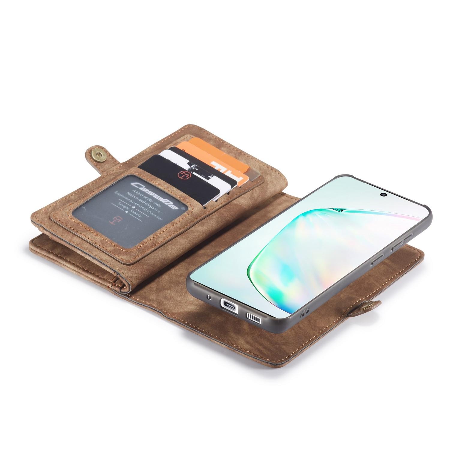 Samsung Galaxy S20 Rymligt plånboksfodral med många kortfack, Brun