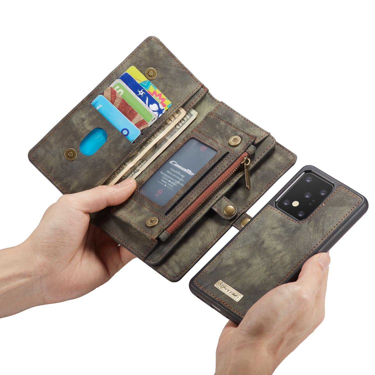 Samsung Galaxy S20 Ultra Rymligt plånboksfodral med många kortfack, Grå