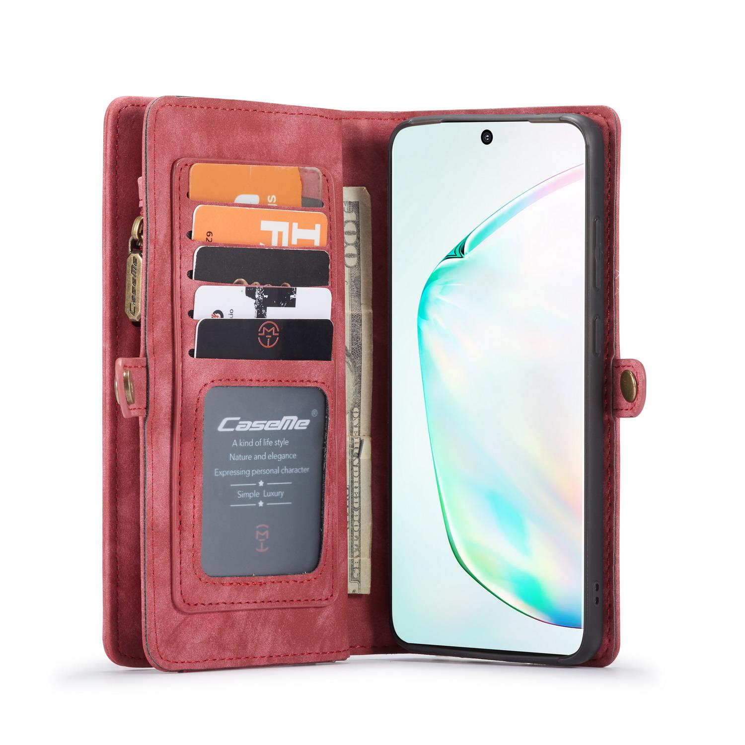 Samsung Galaxy S20 Ultra Rymligt plånboksfodral med många kortfack, Röd