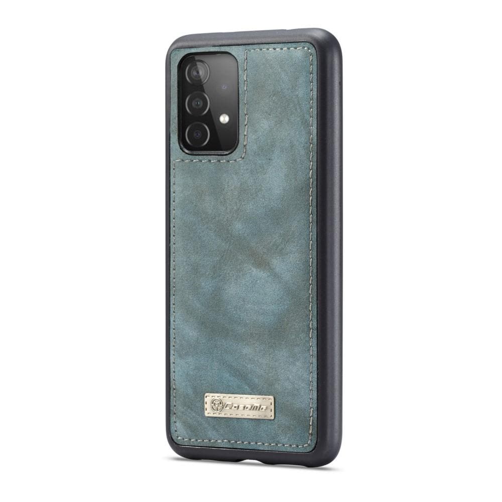 Samsung Galaxy A52 5G Rymligt plånboksfodral med många kortfack, Blå