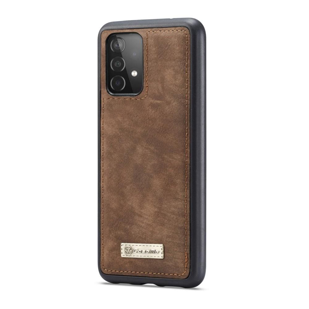 Samsung Galaxy A52 5G Rymligt plånboksfodral med många kortfack, Brun