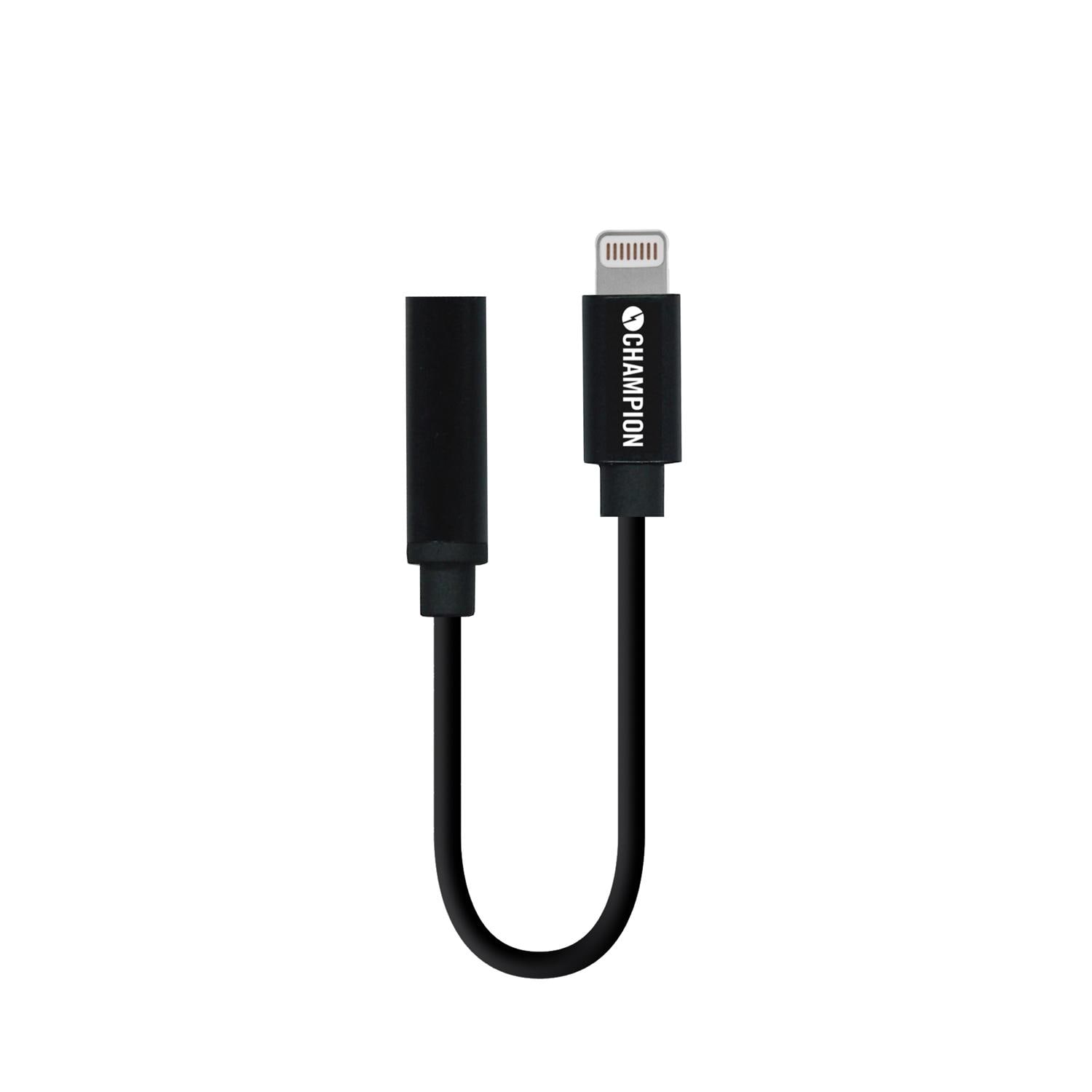 Lightning till 3.5mm-adapter, svart