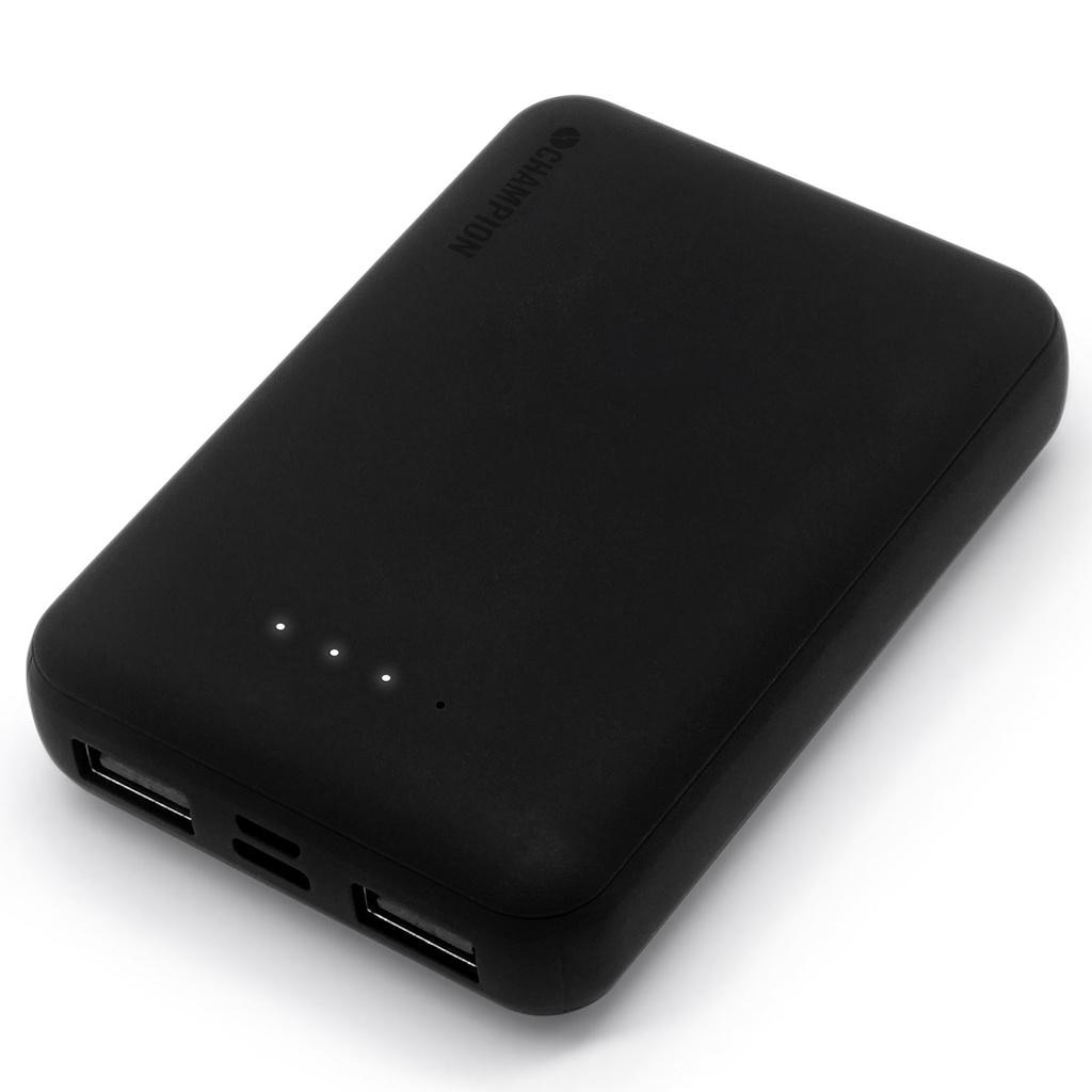 Powerbank 10000 mAh USB-C + USB-A, svart