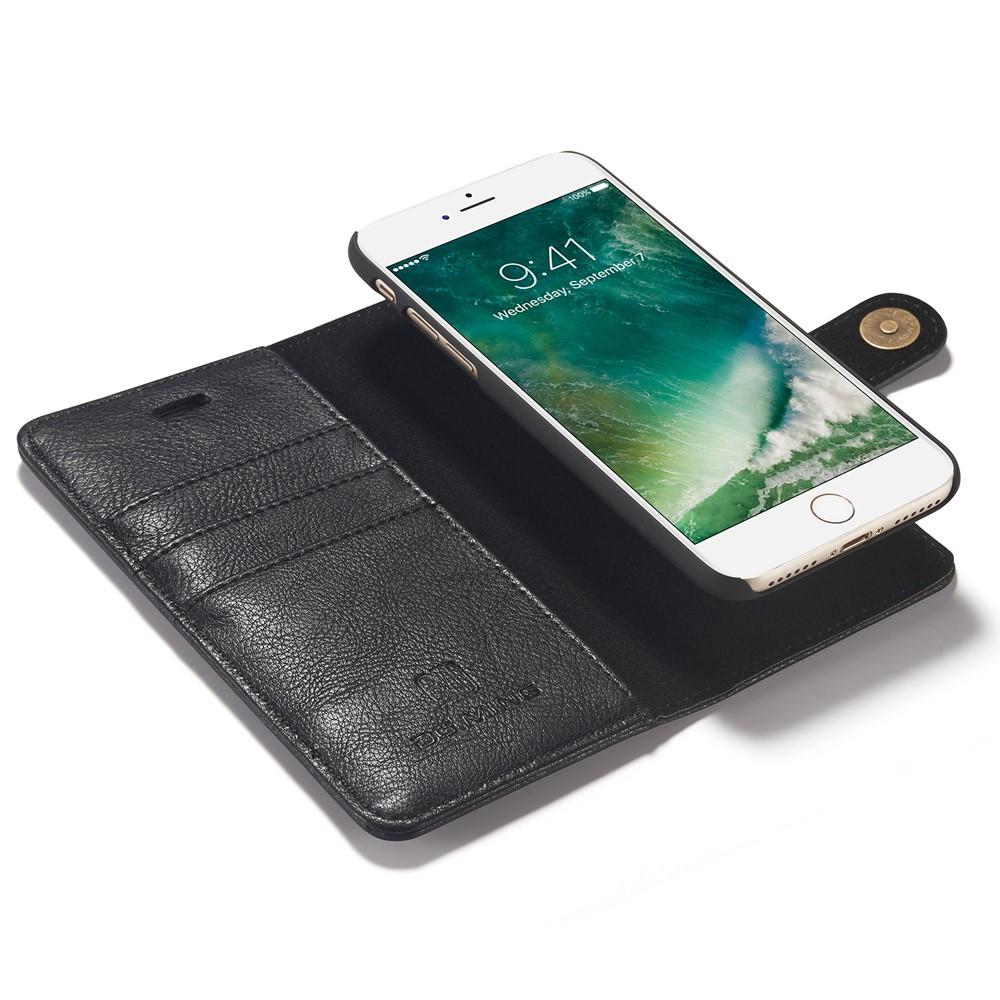 iPhone 8 Plånboksfodral med avtagbart skal, svart
