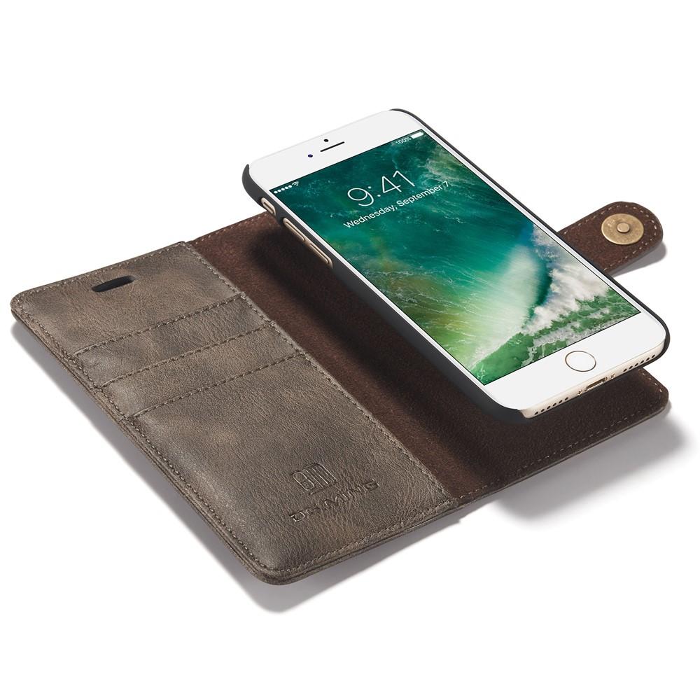 iPhone 8 Plånboksfodral med avtagbart skal, brun