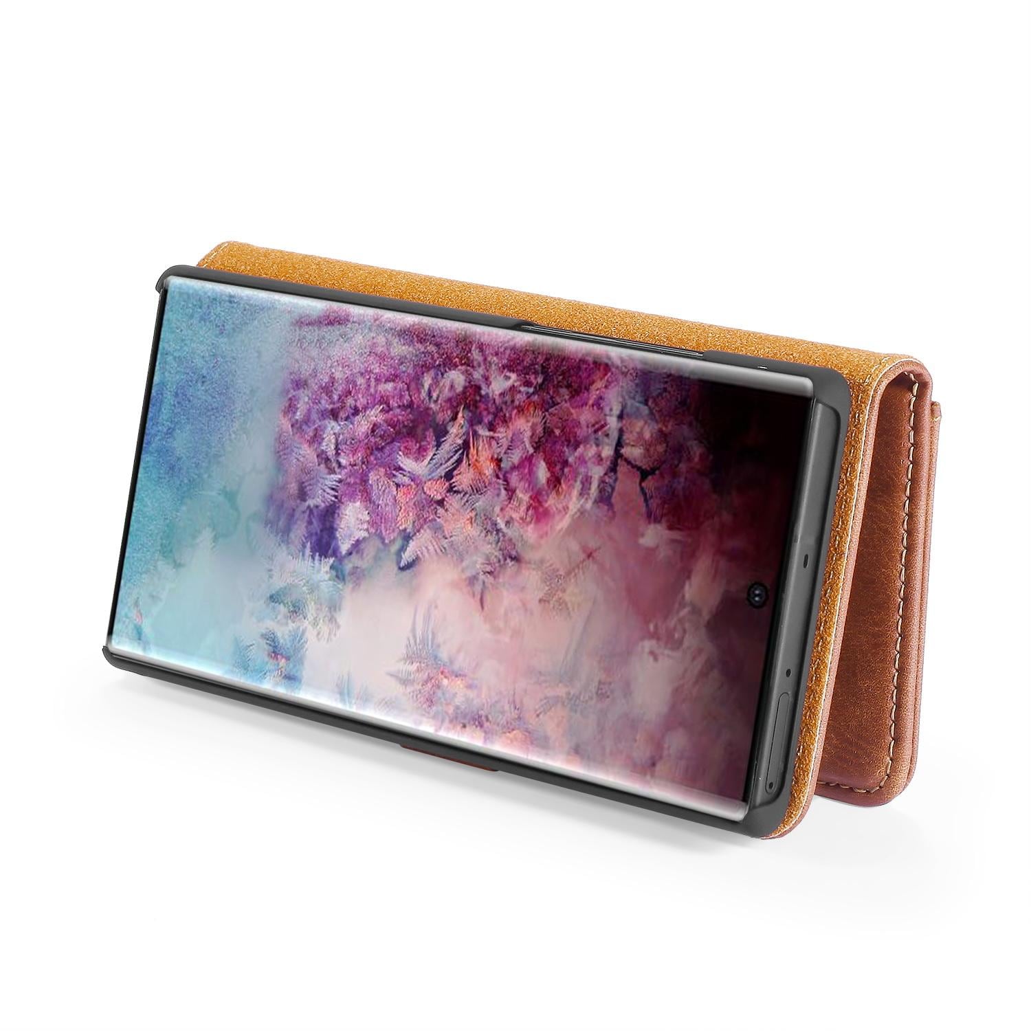 Samsung Galaxy Note 10 Plus Plånboksfodral med avtagbart skal, Brun