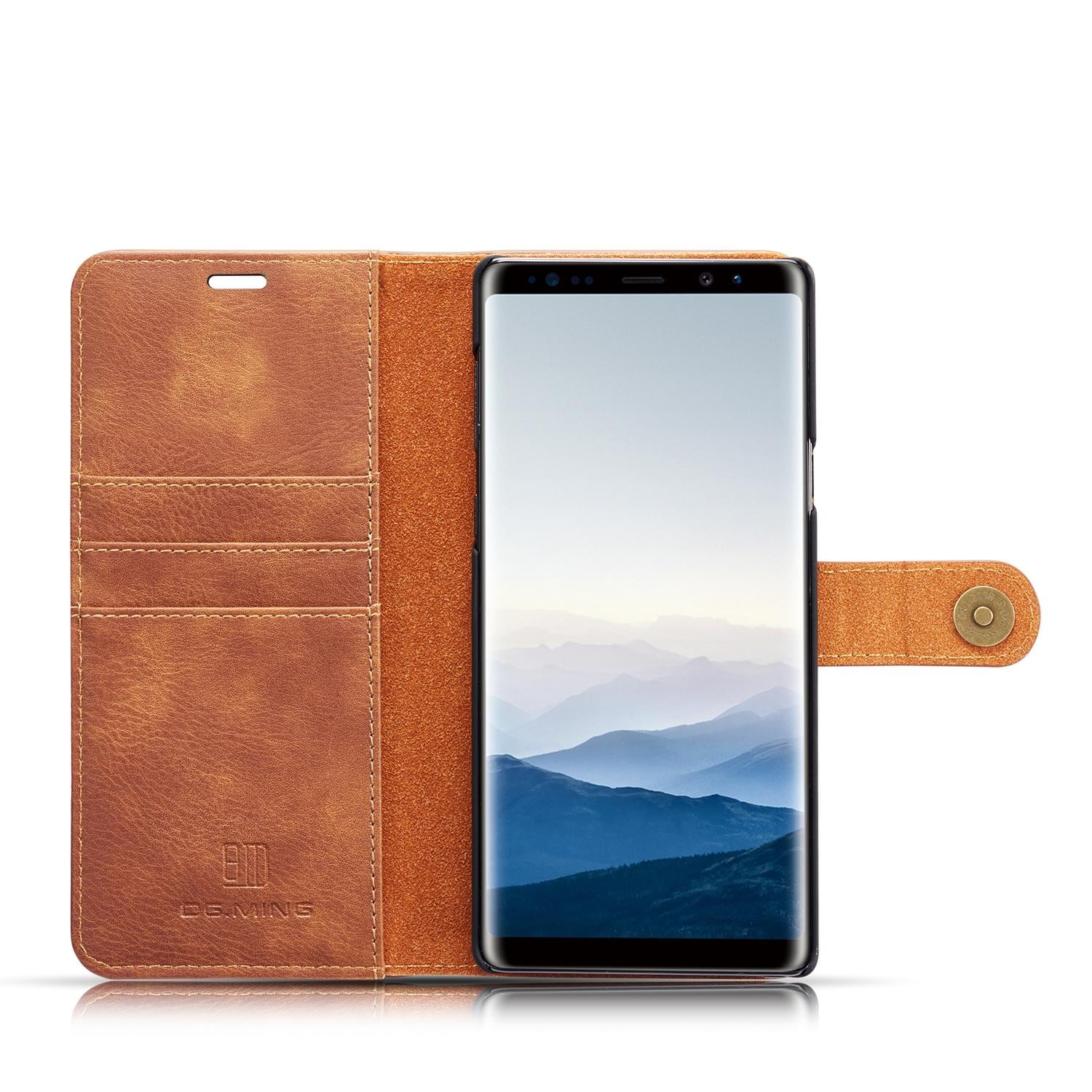 Galaxy Note 9 Plånboksfodral med avtagbart skal, cognac