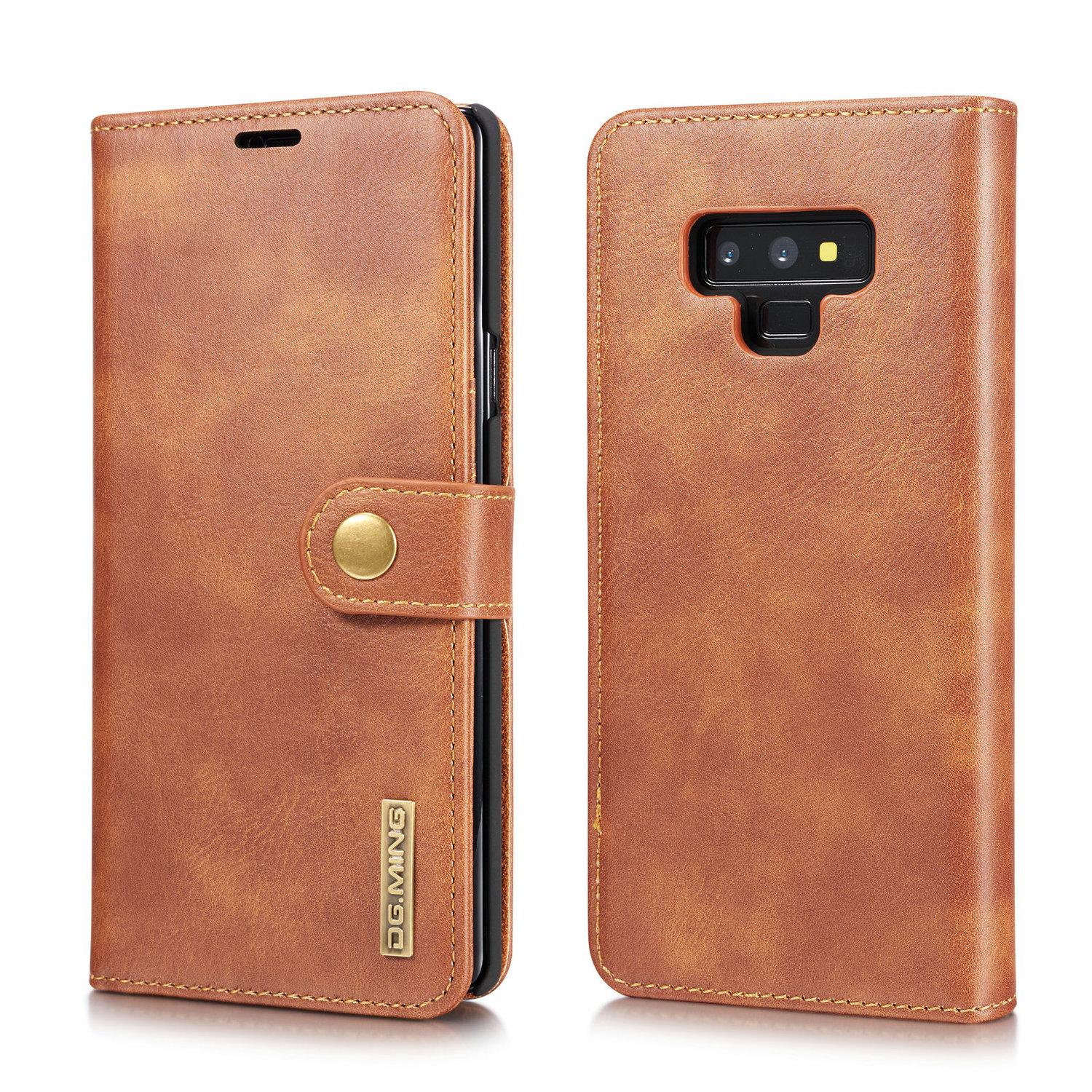 Galaxy Note 9 Plånboksfodral med avtagbart skal, cognac