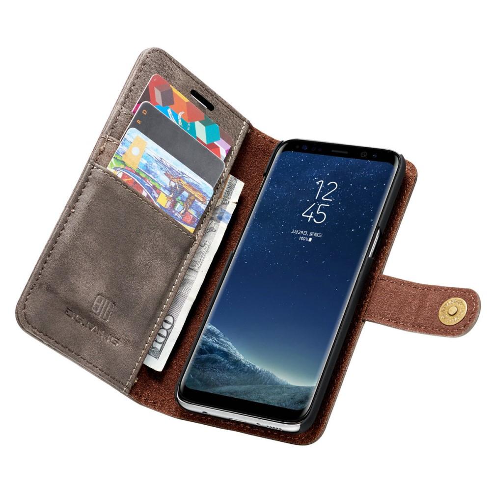 Galaxy S8 Plånboksfodral med avtagbart skal, brun