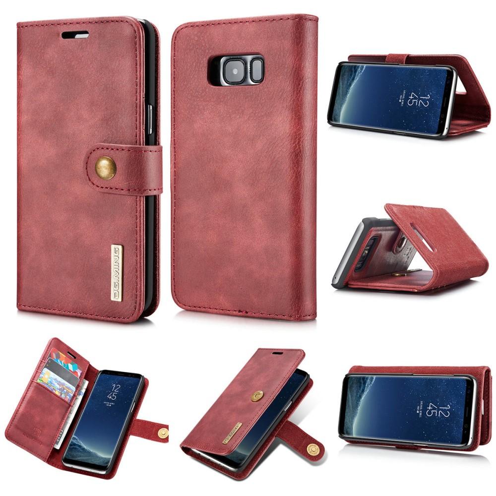 Galaxy S8 Plånboksfodral med avtagbart skal, röd